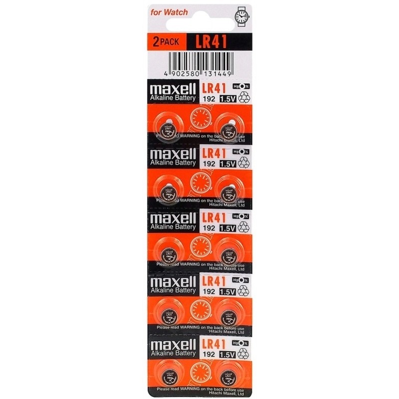 Φωτογραφία προϊόντος: Maxell Μπαταρίες LR41 / AG3 1.5V – Σετ 10 Τεμαχίων