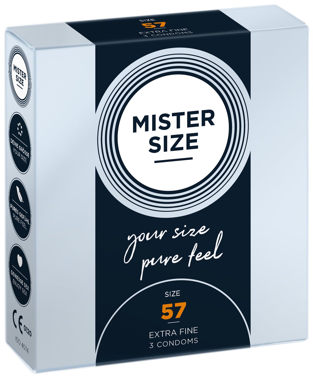 Φωτογραφία προϊόντος: Mister Size 57 – Προφυλακτικά XL για Άνεση & Φυσική Αίσθηση (3 Τεμάχια)