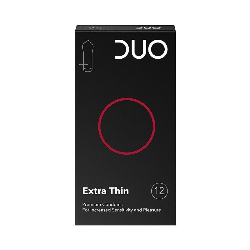 Φωτογραφία προϊόντος: DUO Thin Extra Lubricated Προφυλακτικά Πολύ Λεπτά για Προστασία &amp; Απόλαυση 12τμχ