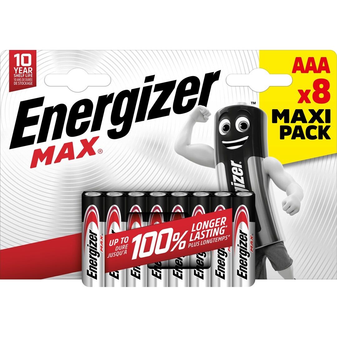 Φωτογραφία προϊόντος: Energizer Μπαταρίες AAA 1.5V – Σετ 8 Τεμαχίων (LR03)