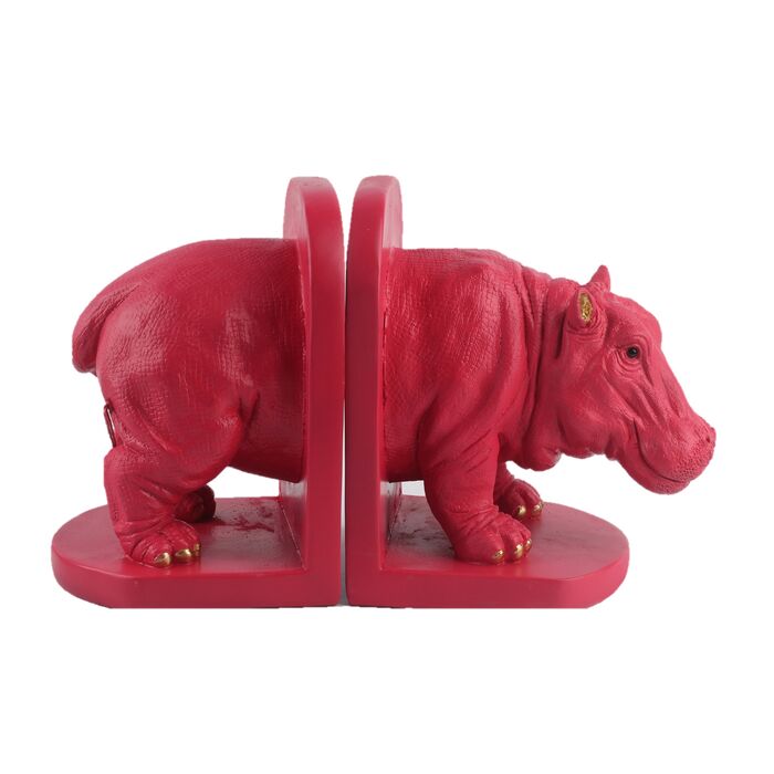 Φωτογραφία προϊόντος: KARE Βιβλιοστάτες Rhino Party Πολυρεσίνη Ροζ (Σετ 2 Τμχ) 13x19,5x31εκ. - Ροζ - 13Μx20Πx31Υ