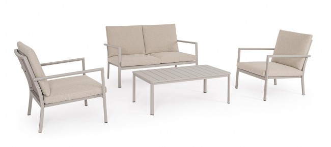 Φωτογραφία προϊόντος: KARE Σετ Σαλόνι Εξωτερικού Χώρου Konnor Μπεζ 135x82x84εκ. - Μπεζ - 135Μx82Πx84Υ