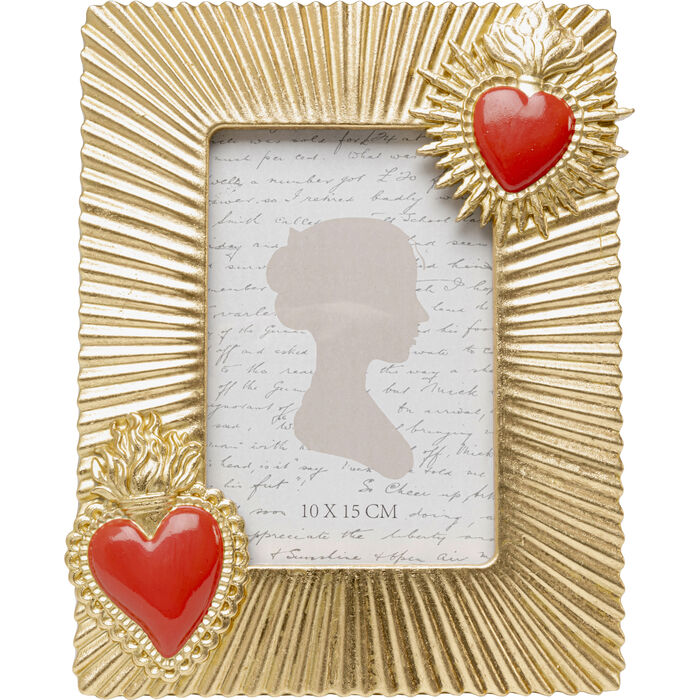 Φωτογραφία προϊόντος: KARE Κορνίζα Flaming Heart Due Χρυσή 18*2.5*22.5εκ. - Χρυσό - 18Μx3Πx23Υ