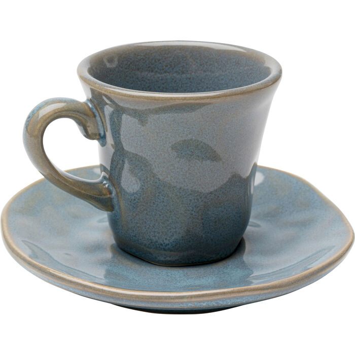 Φωτογραφία προϊόντος: KARE Espresso Cup Organic Turquise (2/part) - Μπλε - 12Μx12Πx9Υ
