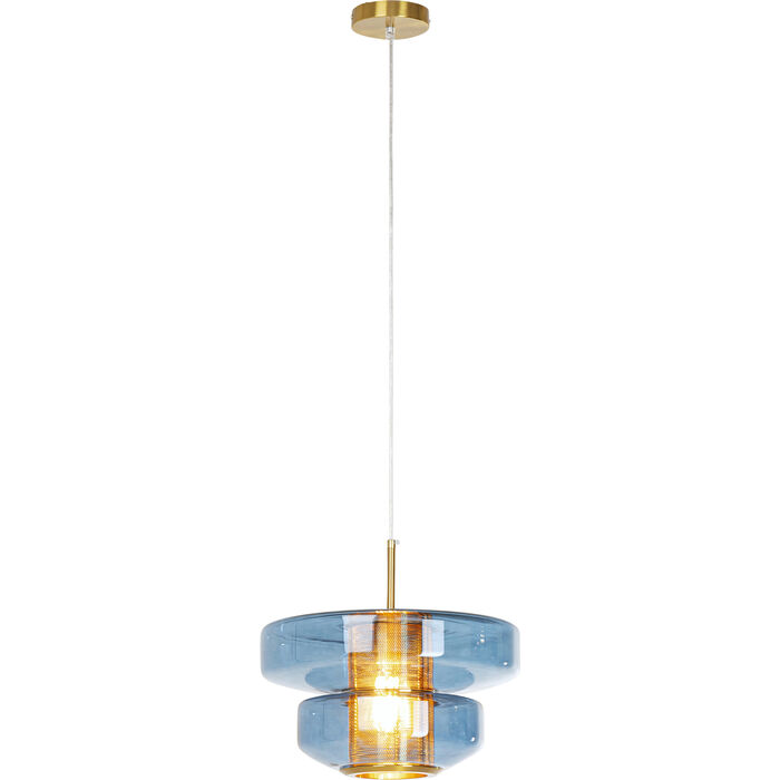 Φωτογραφία προϊόντος: KARE Pendant Lamp Arcadia Blue Ø34cm - Χρυσό - 34Μx34Πx180Υ