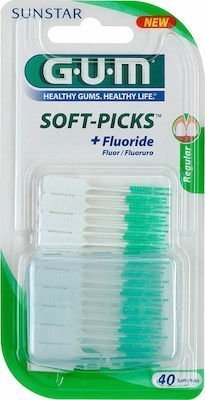 Φωτογραφία προϊόντος: GUM 632 Soft-Picks Original Regular/Medium Fluoride Μεσοδόντια Βουρτσάκια Μιας Χρήσης Regular/Medium Μέγεθος 40 Τμχ