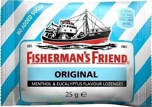 Φωτογραφία προϊόντος: FISHERMAN'S FRIEND Original Καραμέλες για τον Πονόλαιμο με Μινθόλη &amp; Ευκάλυπτο - Χωρίς Ζάχαρη, 25gr