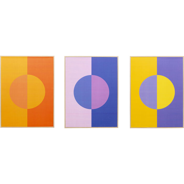 Φωτογραφία προϊόντος: KARE Framed Picture Mondphase (3/Set) - Πολύχρωμο - 30Μx3Πx40Υ