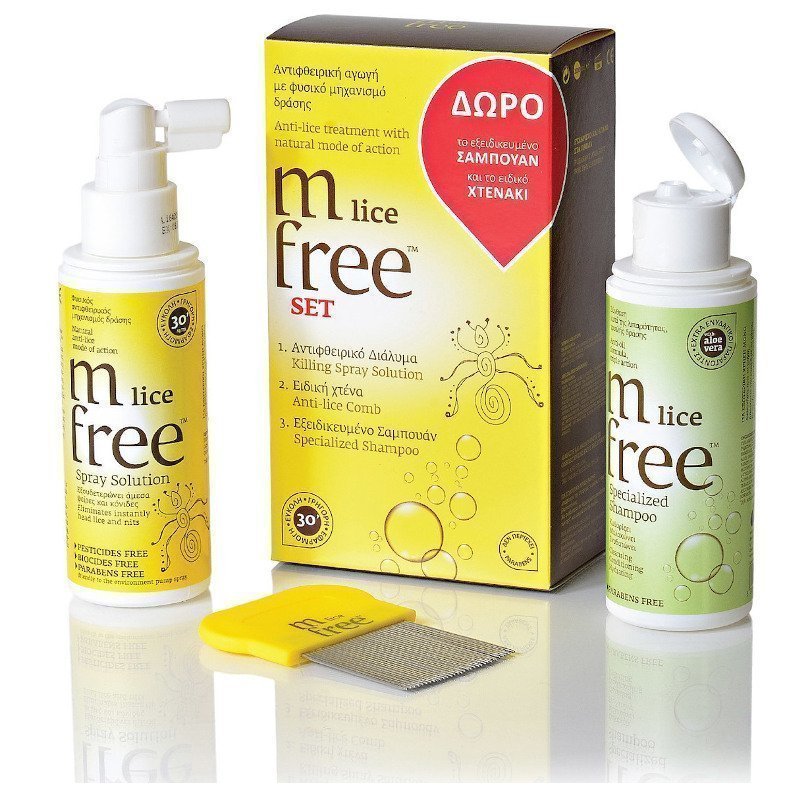 Φωτογραφία προϊόντος: M-free Lice Promo Set ( Spray Solution 100ml + Prevent Spray 100ml ),Αντιφθειρική Αγωγή και Προστασία