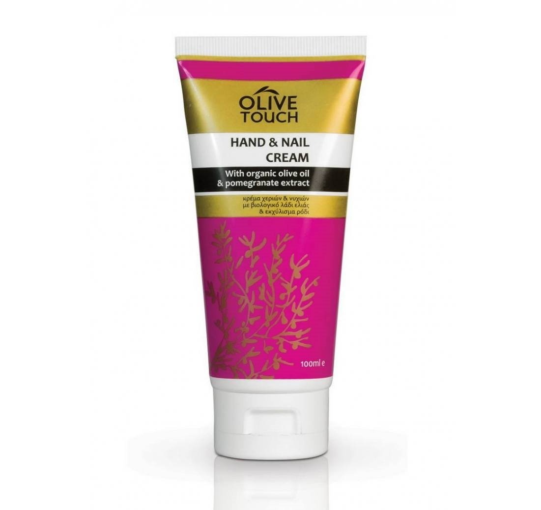 Φωτογραφία προϊόντος: OLIVE TOUCH Κρέμα Χεριών &amp; Νυχιών με Βιολογικό Λάδι Ελιάς &amp; Εκχύλισμα Ροδιού 100ml