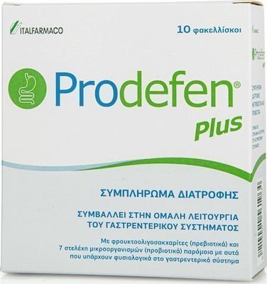 Φωτογραφία προϊόντος: ITALFARMACO Prodefen Plus Συμπλήρωμα Διατροφής με 7 Στελέχη Προβιοτικών &amp; Πρεβιοτικό για την Καλή Υγεία του Γαστρεντερικού &amp; Ανοσοποιητικού Συστήματος, 10 φακελίσκοι
