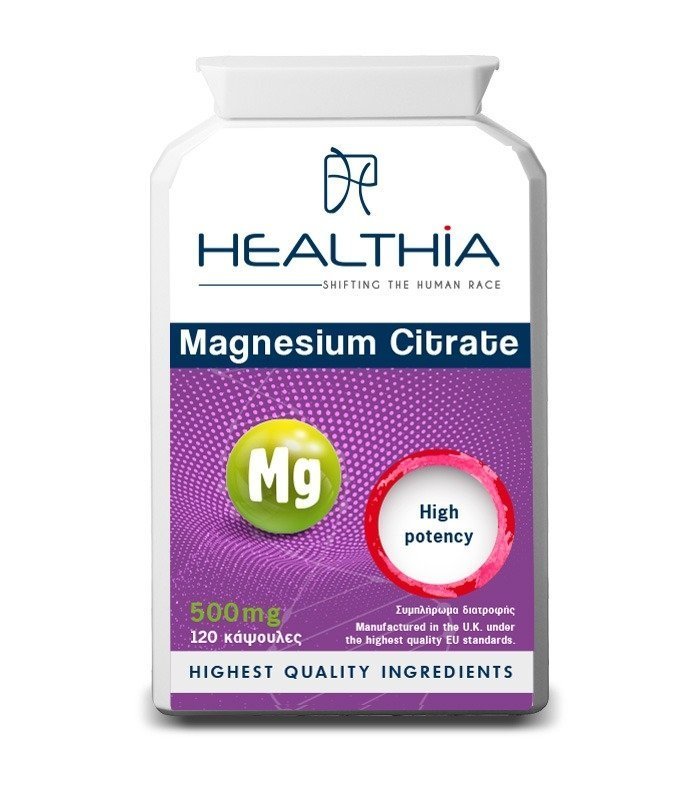 Φωτογραφία προϊόντος: HEALTHIA Magnesium Citrate 500mg 120 caps