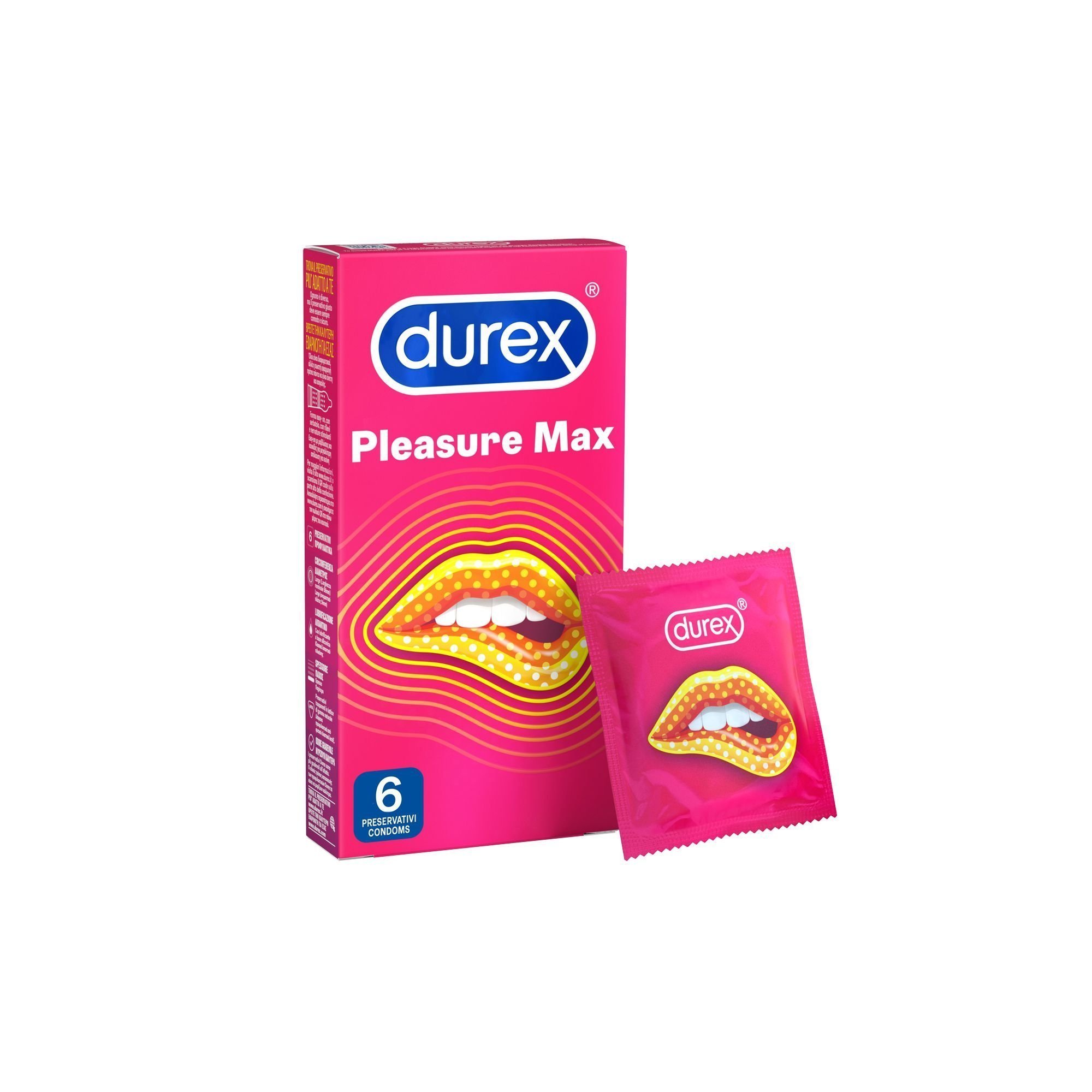Φωτογραφία προϊόντος: DUREX Pleasuremax Προφυλακτικά με Ανάγλυφες Κουκίδες &amp; Ραβδώσεις, 6τεμ