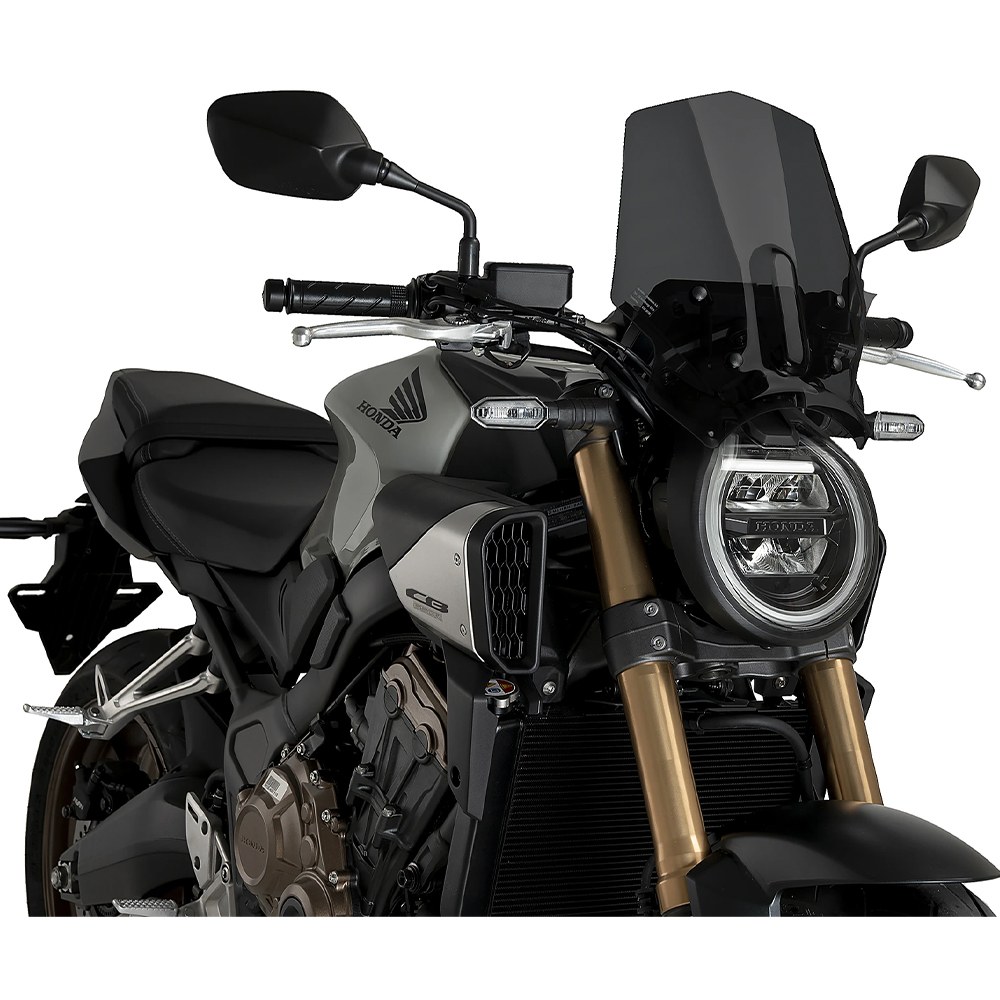 Φωτογραφία προϊόντος: ΖΕΛΑΤΙΝΑ DARK SMOKE WINDSHIELD NEW GENERATION SPORT ΓΙΑ HONDA CB650R NEO SPORTS CAFE/ ECLUTCH '24-'26 21960F | PUIG