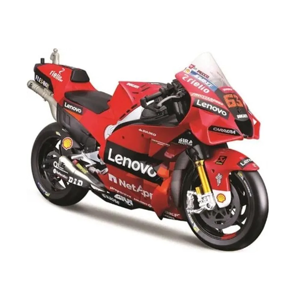 Φωτογραφία προϊόντος: ΦΙΓΟΥΡΑ DUCATI V4S LENOVO TEAM 2022 #63 FRANCESCO BAGNAIA 1:6 | MAISTO