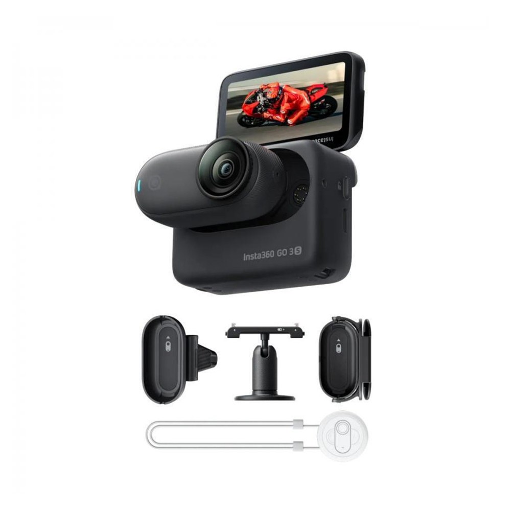 Φωτογραφία προϊόντος: CTION CAMERA GO 3S MOTORCYCLE IN-HELMET POV BUNDLE MIDNIGHT BLACK 128GB | INSTA360