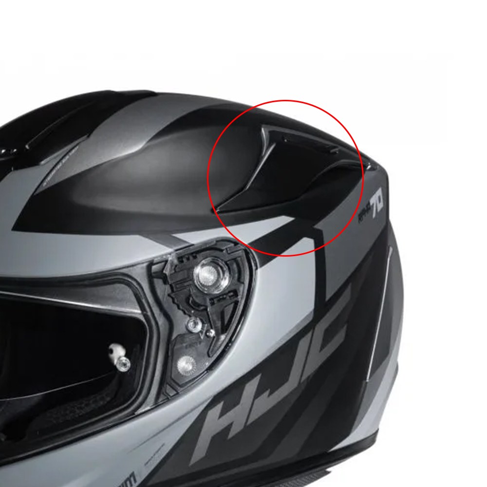 Φωτογραφία προϊόντος: Πίσω αεραγωγοί Black Gloss για κράνη HJC R-PHA 70