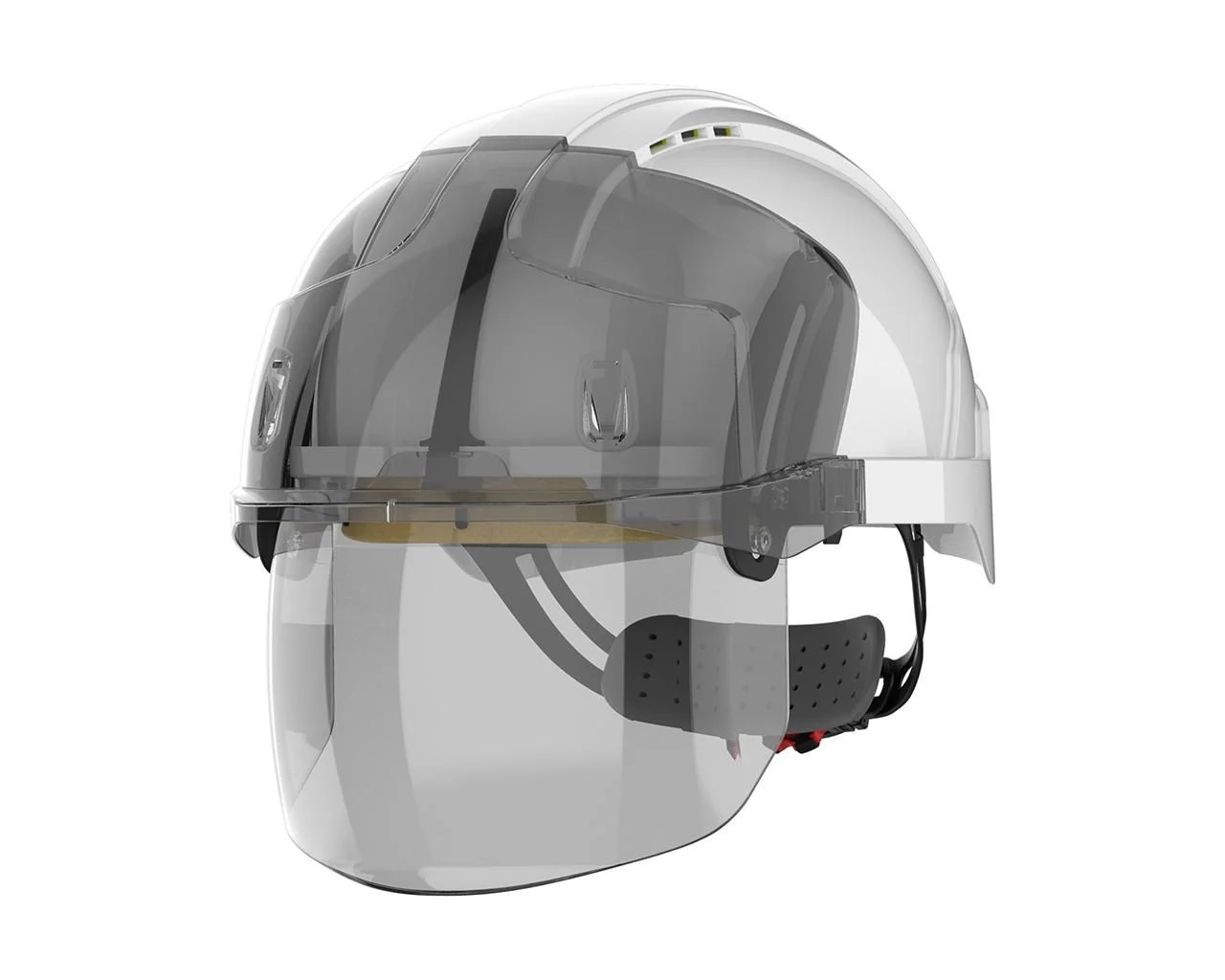 Φωτογραφία προϊόντος: OEM Κράνος & Ασπίδιο EVO® VISTASHIELD® Wht/Smk Αεριζόμενο με Κοχλία Ρύθμισης Κωδικός 522245