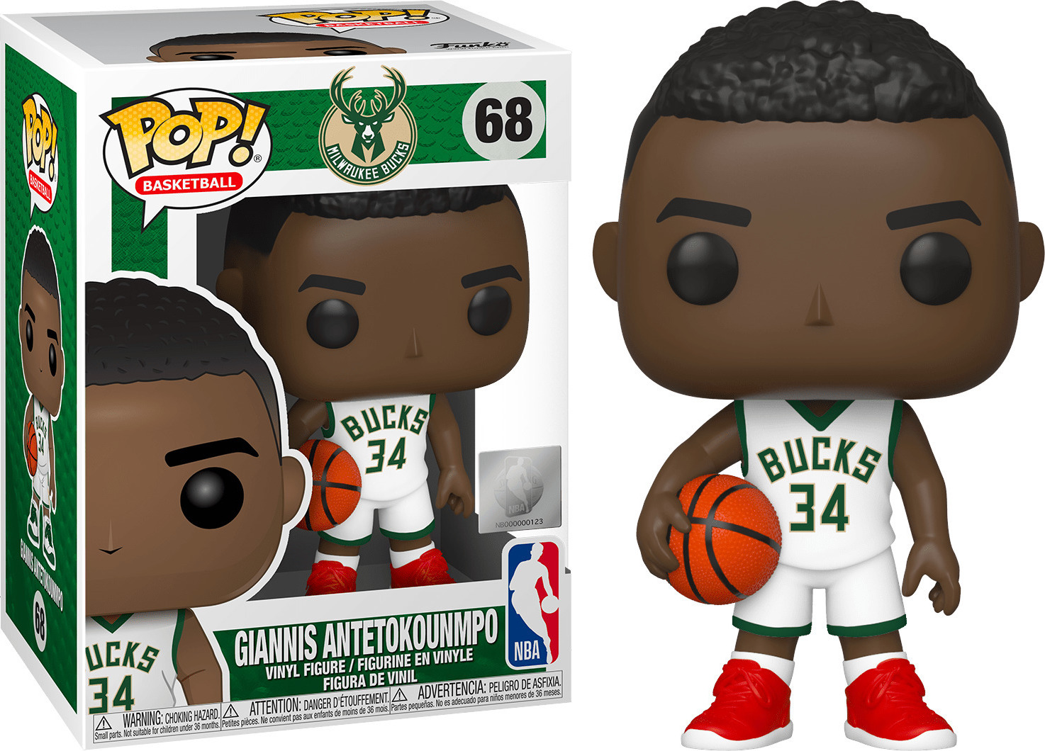 Φωτογραφία προϊόντος: Funko Pop! Basketball NBA Milwaukee Bucks Giannis Antetokounmpo Vinyl Figure #68