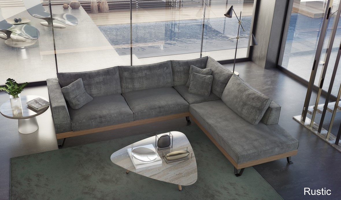 Φωτογραφία προϊόντος: OEM Rustic Γωνιακός Καναπές