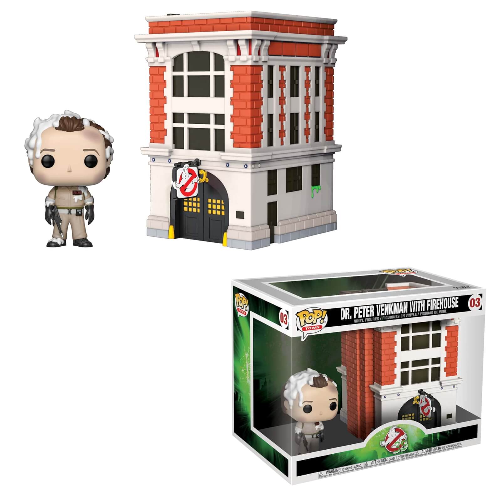 Φωτογραφία προϊόντος: Funko Pop! Town: Ghostbusters - Dr. Peter Venkman with Firehouse, Vinyl Figure #03