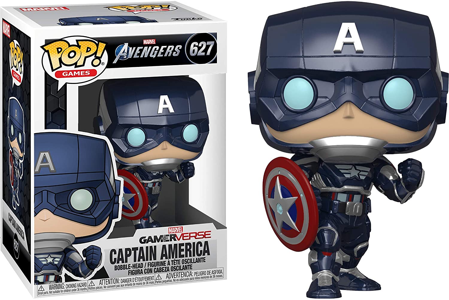 Φωτογραφία προϊόντος: Coolmerch Funko POP! Marvel: Avengers Gameverse - Captain America (Stark Tech Suit), Vinyl Bobble-Head Figure #627