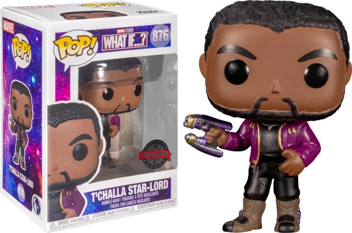 Φωτογραφία προϊόντος: Coolmerch Funko POP! Marvel What If...? - T'Challa Star-Lord (Unmasked) (Special Edition), Vinyl Bobble-Head Figure #876