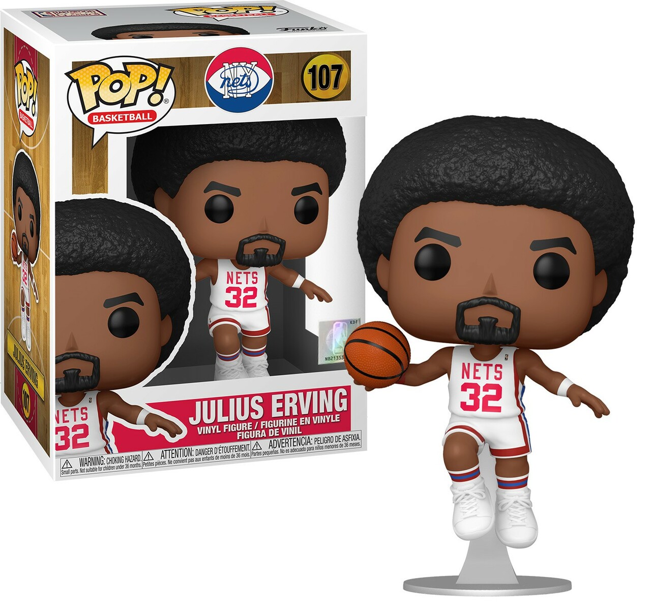 Φωτογραφία προϊόντος: Funko Pop! NBA Basketball: New York Nets – Julius Erving (Home Jersey), Vinyl Figure #107