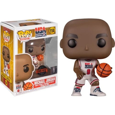 Φωτογραφία προϊόντος: Funko Pop! NBA Basketball: Team USA – Michael Jordan (White Jersey) Vinyl Figure #114