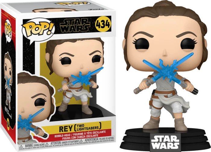 Φωτογραφία προϊόντος: Funko Pop! Star Wars Episode IX: The Rise of Skywalker - Rey (with Two Lightsabers), Vinyl Bobble-Head Figure #434