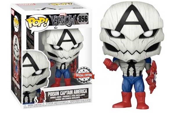 Φωτογραφία προϊόντος: Funko POP! Marvel Venom: Poison Captain America (Special Edition) Vinyl Bobble-Head Figure #856