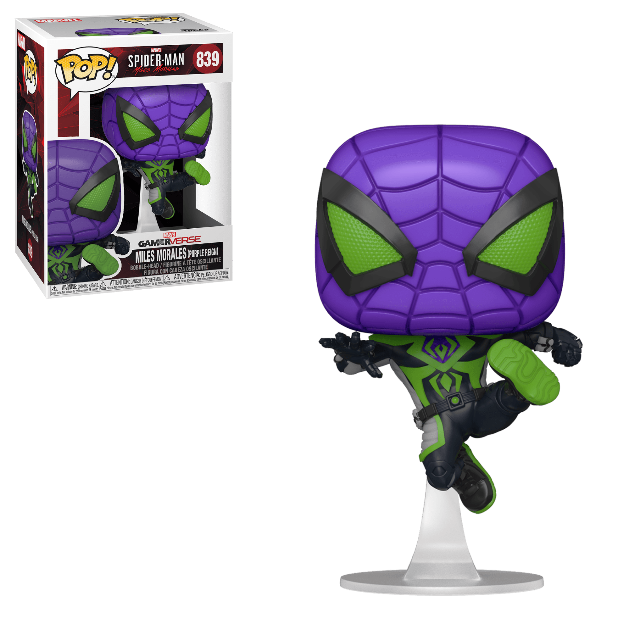 Φωτογραφία προϊόντος: Coolmerch Funko POP! Marvel Gamerverse: Spider-Man Miles Morales – Miles Morales (Purple Reign), Vinyl Bobble-Head Figure #839