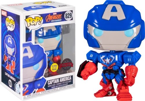 Φωτογραφία προϊόντος: Coolmerch Funko Pop! Marvel: Avengers Mech Strike - Captain America Mech, Glows in the Dark (Special Edition), Vinyl Bobble-Head Figure #829