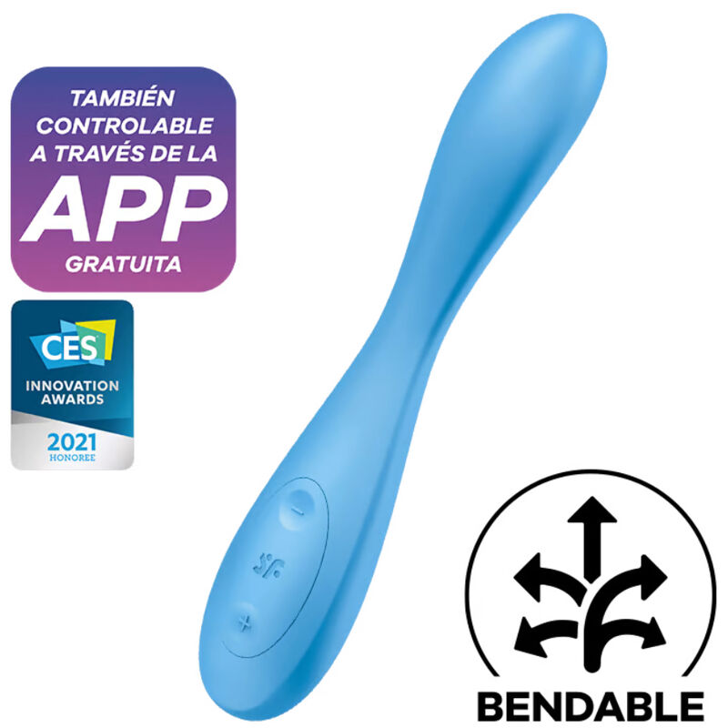 Φωτογραφία προϊόντος: SATISFYER G-SPOT FLEX 4+ MULTI VIBRATOR APP - BLUE