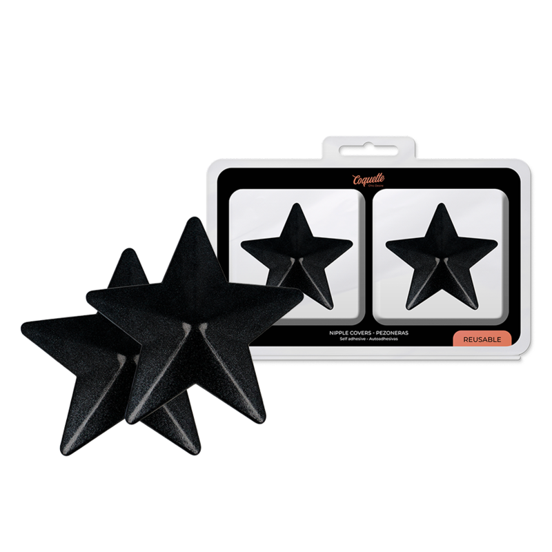 Φωτογραφία προϊόντος: COQUETTE ACCESSORIES COQUETTE CHIC DESIRE NIPPLE COVERS - BLACK STARS