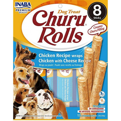 Φωτογραφία προϊόντος: Churu Dog Rolls Κοτόπουλο και Τυρί 96g