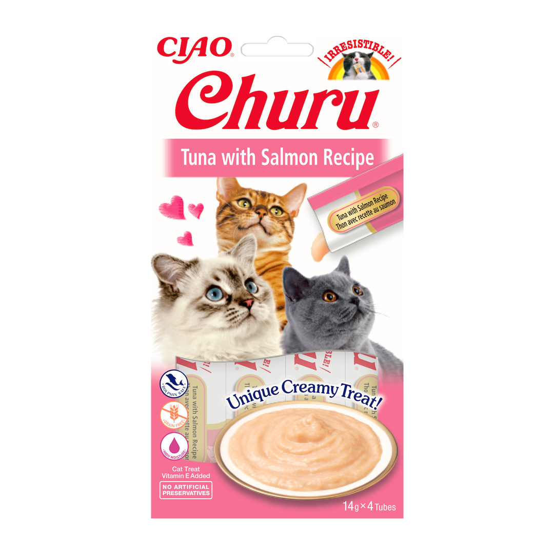 Φωτογραφία προϊόντος: Churu Bites Creamy Λιχουδιές Γάτας Τόνος και Σολομό 4x14g