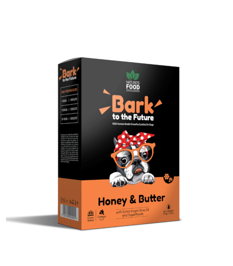 Φωτογραφία προϊόντος: Nature's Food Biscuits Bark the Future Μέλι + Βούτυρο 200gr