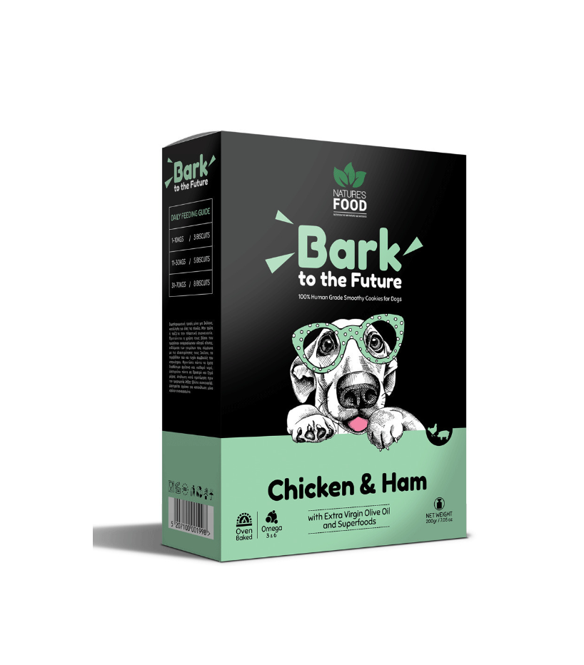 Φωτογραφία προϊόντος: Nature's Food Biscuits Bark the Future Κοτόπουλο + Σαλάμι 200gr