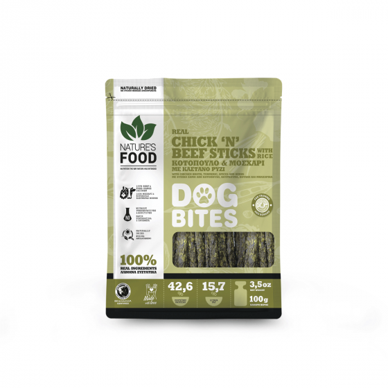 Φωτογραφία προϊόντος: Nature's Food Nature s bites αφυδ. Chick n Beef Sticks with Rice 100gr