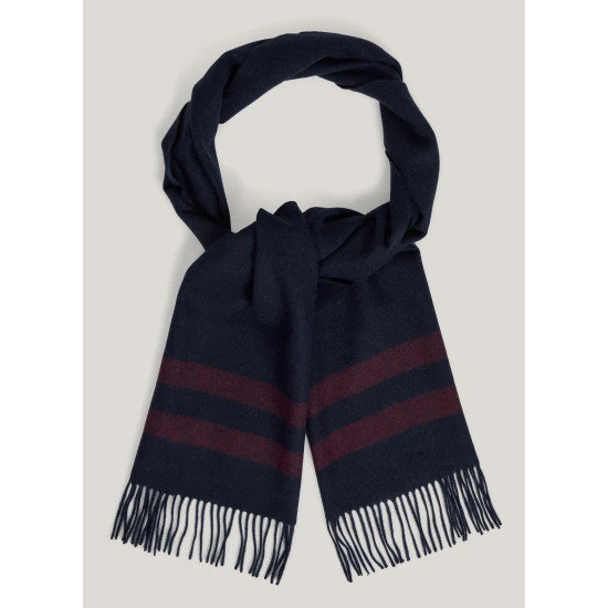 Φωτογραφία προϊόντος: Κασκόλ ανδρικό GANT MERINO WOOL STRIPED WOVEN EVENING BLUE