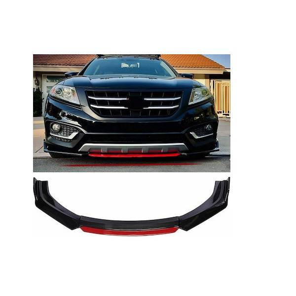 Φωτογραφία προϊόντος: OEM Spoiler Αυτοκινήτου Μπροστά Universal Πλαστικό 4τμχ Μαύρο Γυαλιστερό / Κόκκινο a55546464