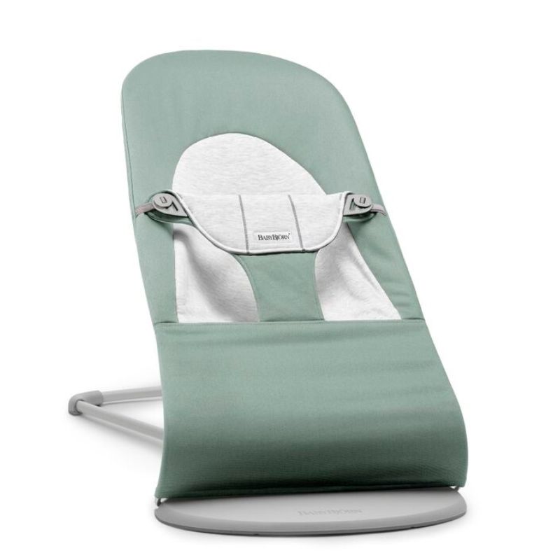 Φωτογραφία προϊόντος: BabyBjörn Ριλάξ BabyBjorn Balance Soft, Woven/Jersey, Light sage/Grey