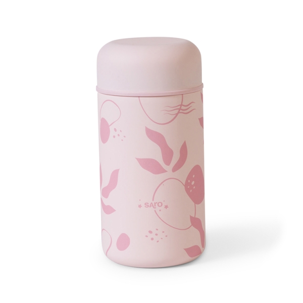 Φωτογραφία προϊόντος: Θερμός Φαγητού Saro Leaves Dusty Pink 500ml