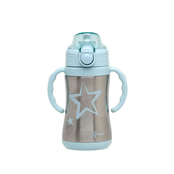 Φωτογραφία προϊόντος: Θερμός Kiokids με Λαβές Blue Stars 280ML 6+m