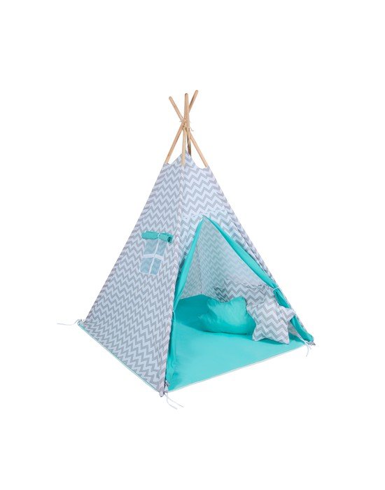 Φωτογραφία προϊόντος: Σκηνή Baby Adventure Teepee Grey Wave Mint