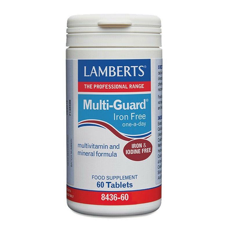 Φωτογραφία προϊόντος: Lamberts Multi-Guard Iron Free Πολυβιταμίνη χωρίς Σίδηρο 60tabs