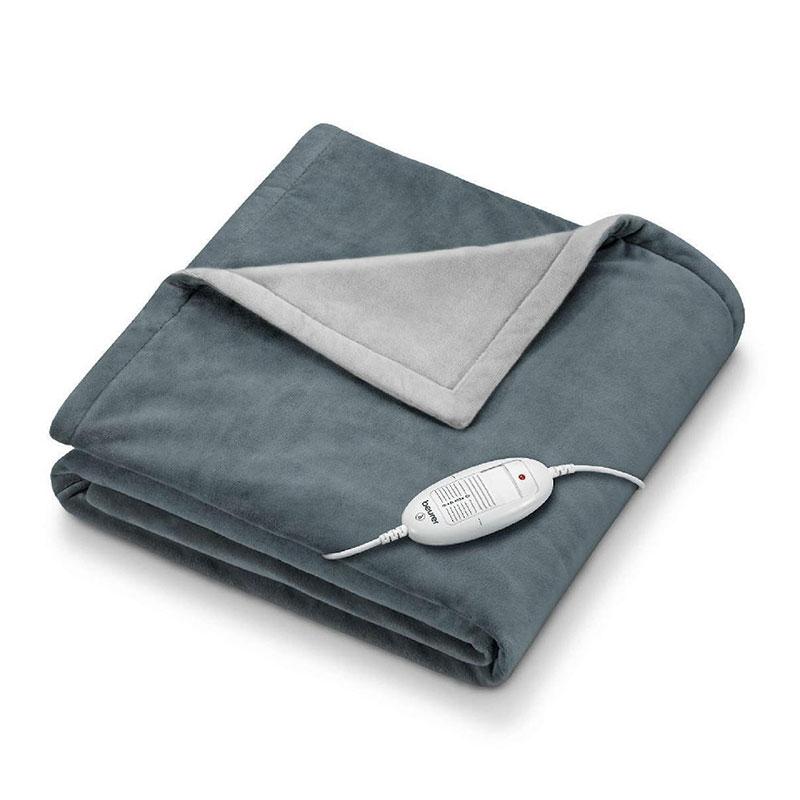 Φωτογραφία προϊόντος: Beurer HD 75 Cosy Dark Grey Ημίδιπλη Ηλεκτρική Θερμαινόμενη Κουβέρτα 180x130cm