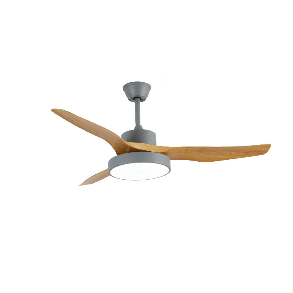 Φωτογραφία προϊόντος: InLight Nitinat 25W 3CCT LED Fan Light in Gray with Wooden Color (102000230)