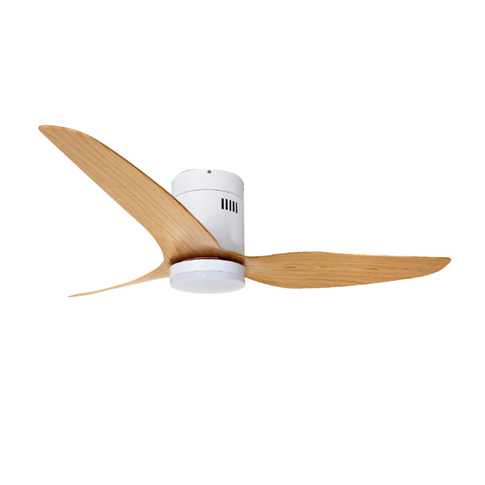 Φωτογραφία προϊόντος: it-Lighting Alamo 15W 3CCT LED Fan Light in White with Wooden Color (102000510)